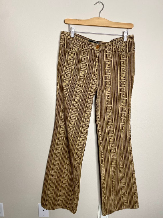 Vintage Fendi Hieroglyphics Corduroy Trousers - image 4