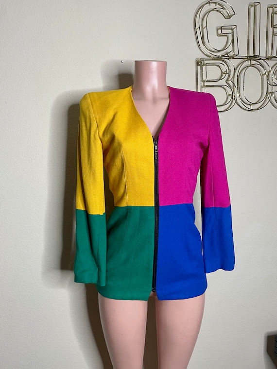 Vintage Tina Hagen Colorblock Blazer - RARE