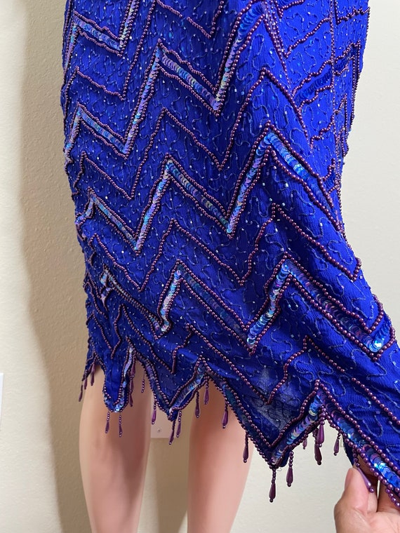 Vintage Sequin Fringe Dress - image 5