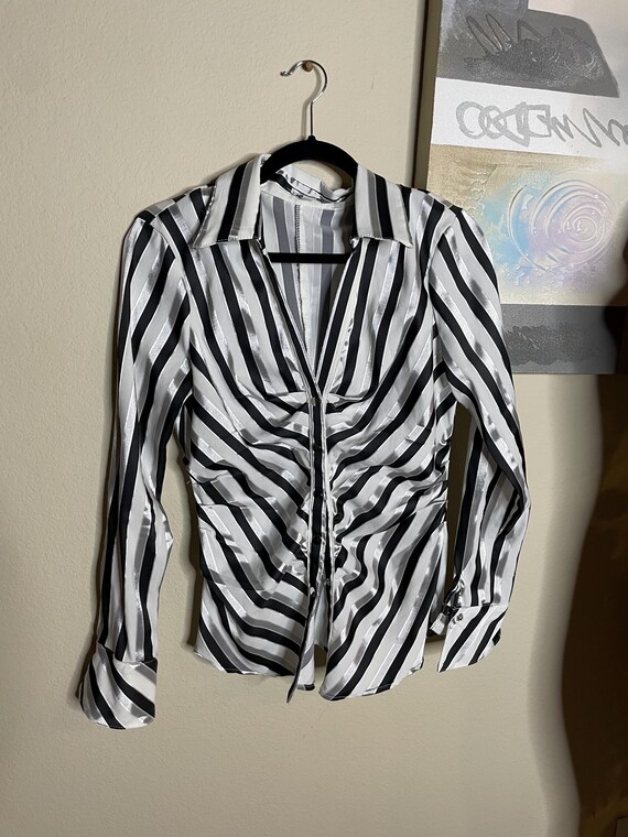 Vintage Caché Striped Blouse - image 2