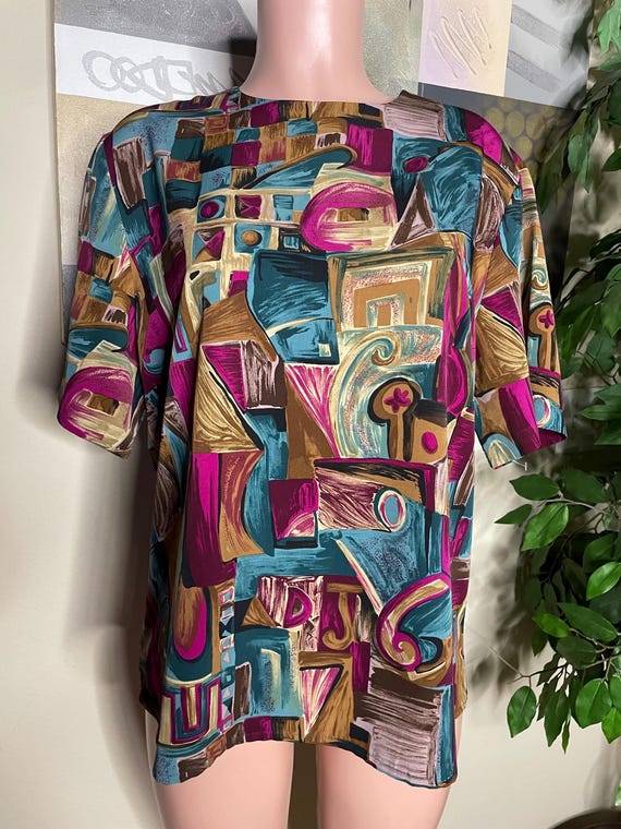 Vintage Southern Lady Colorful Top