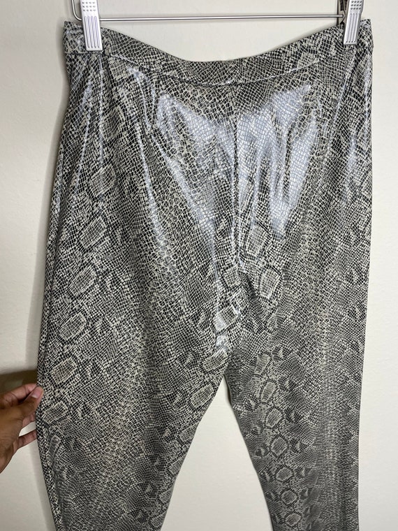 Vintage FUDA Snakeskin Polyurethane Pants - image 1