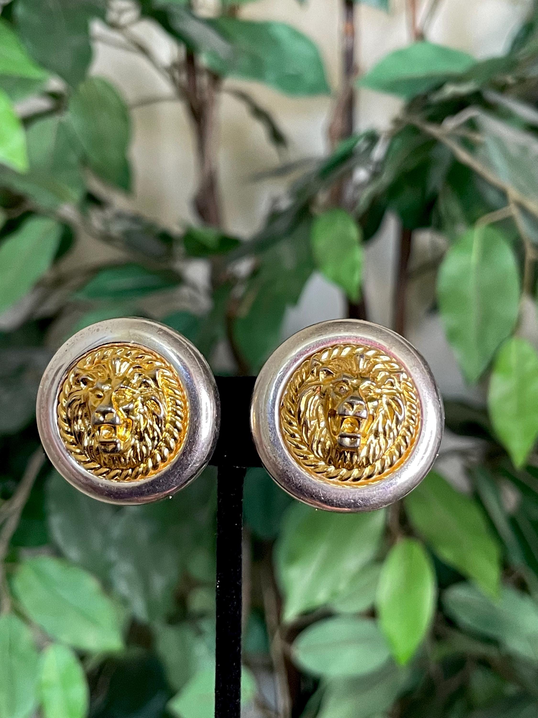 Versace Lion Earring - Etsy
