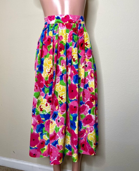 Vintage Evan Picone Floral Skirt