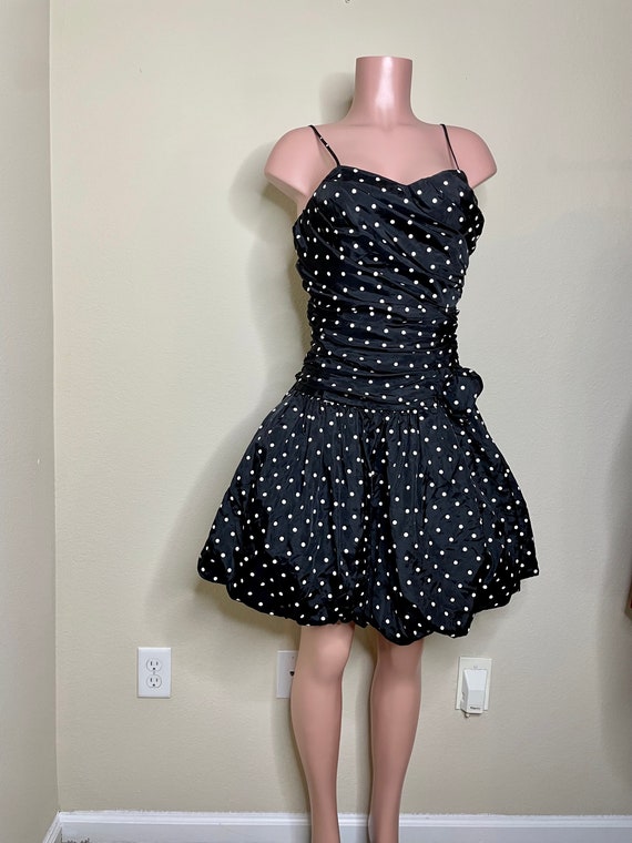 Vintage Steppin Out Polkadot Cocktail Style Dress