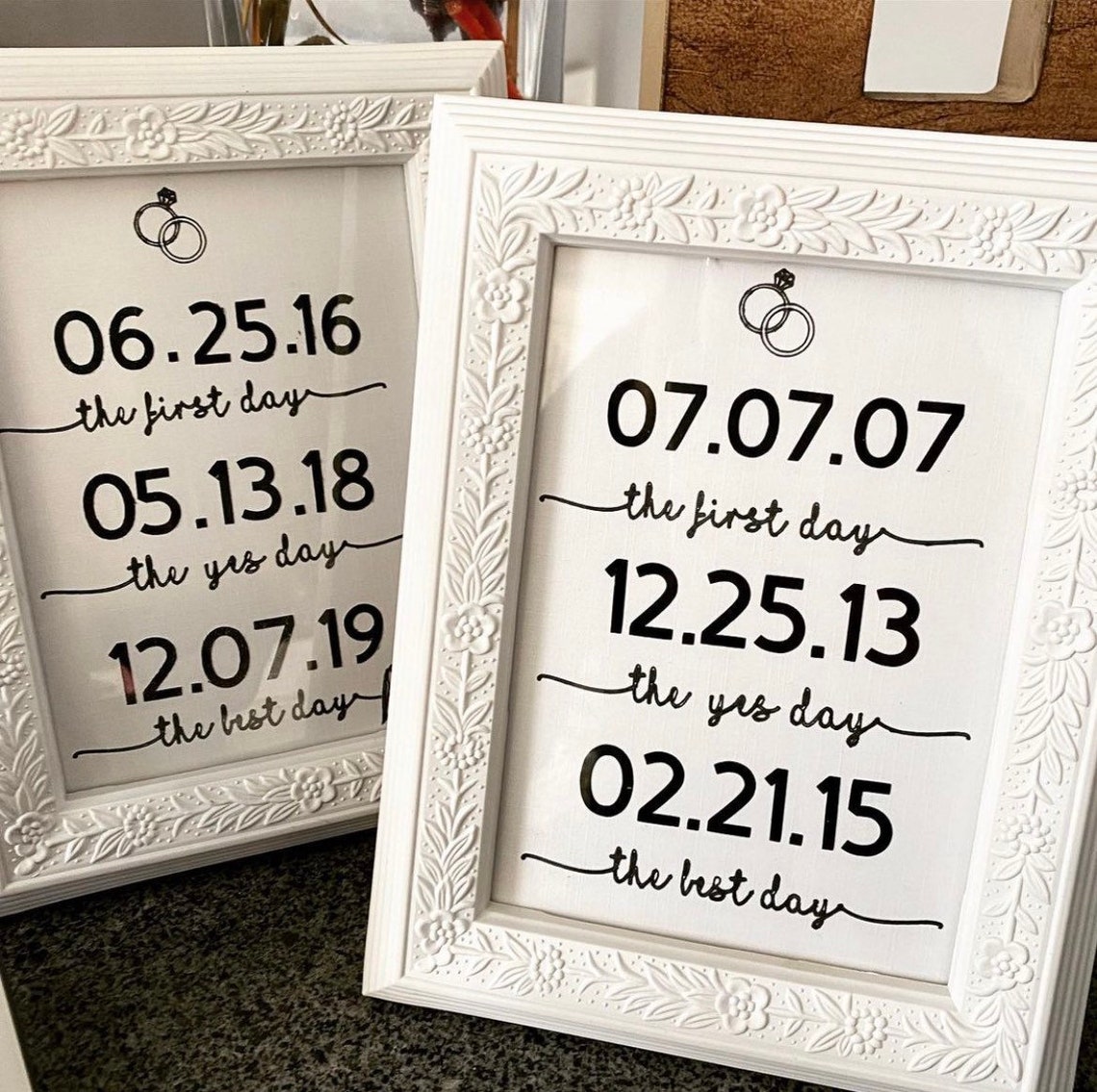 We Adding Date Frame Special Date Frame - Etsy