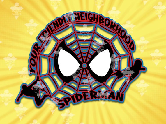Your Friendly Neighborhood Spiderman Design Files, PSD, PNG, SVG, Jpg,  Marvel Superhero Circuit Printable 