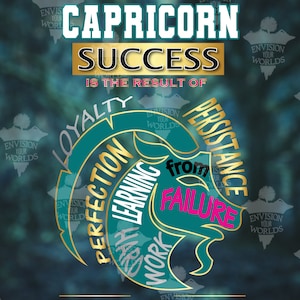 Capricorn Success, January Capricorn Design PNG, SVG, and JPG files