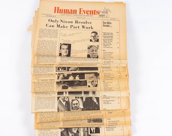 Lot of 25 1973 Issues Conservative Human Events Newspaper Nixon Vietnam Watergate