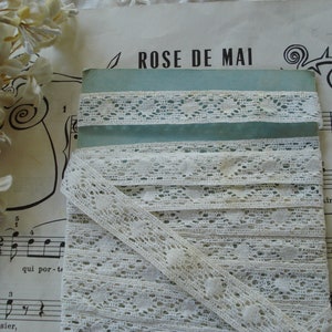 2y Vintage French 5/8" Cotton Diamond Tape Lace Insert Crocheted Edwardian Trim Flapper Hat Cloche Doll Dress Bonnet Crazy Quilt Journal