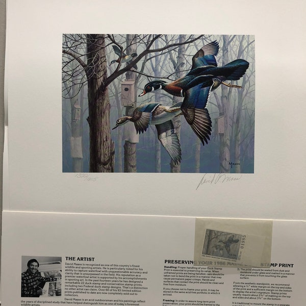 1986 Maine Migratory Waterfowl Print and Stamp