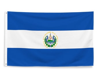 Salvadorian National Flags Polyester with Iron Grommets 100% El Salvador Flag