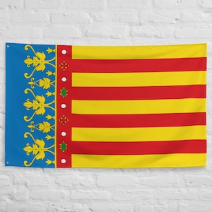Valencian Community Flag: Polyester Banner with Grommets