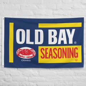 Funny Old Bay Seasoning unofficial Maryland Flag 100% polyester with 2 Iron grommets