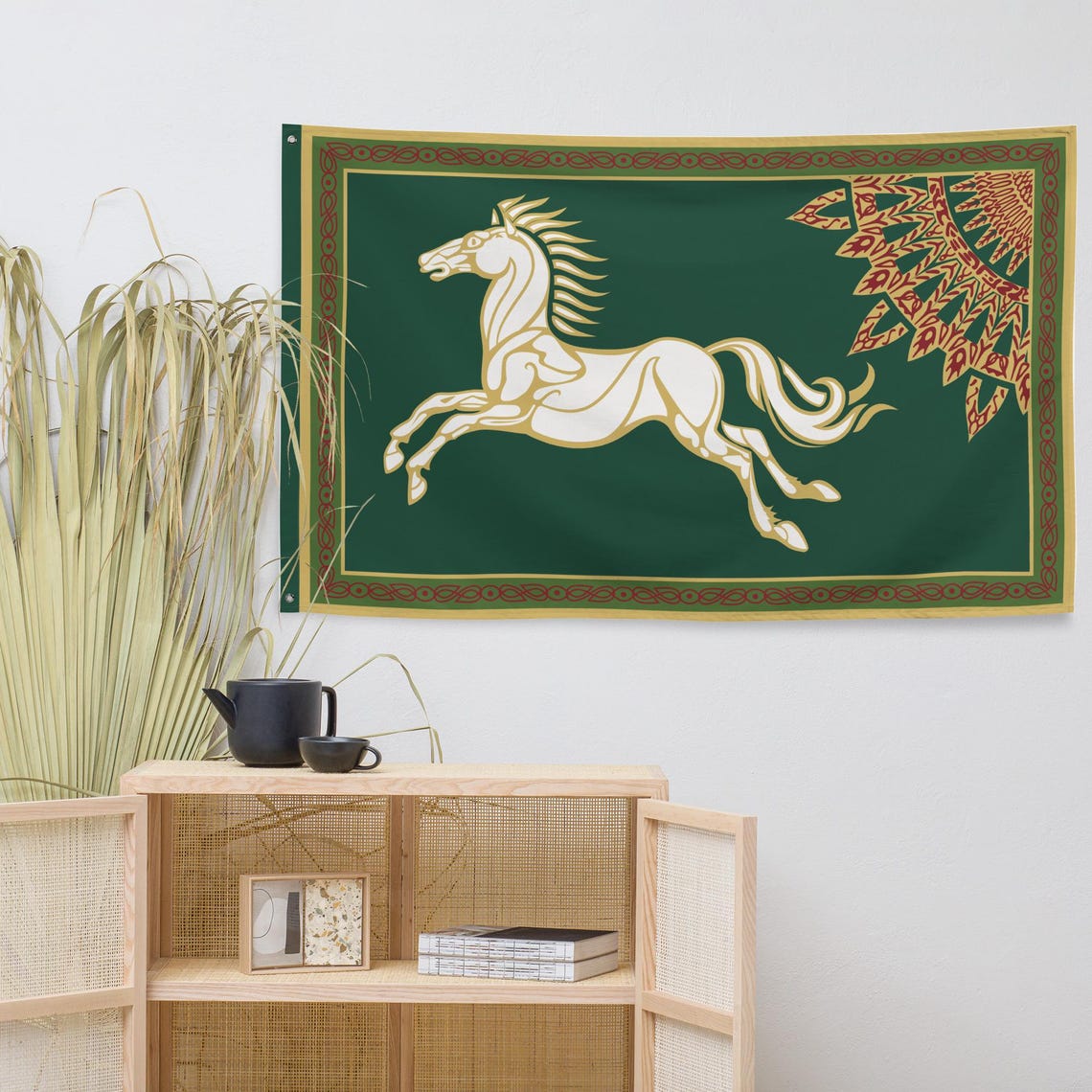 House Rohan Banner Rohan Flag – Golden Horse Medieval Banner, Fantasy Decor - Etsy