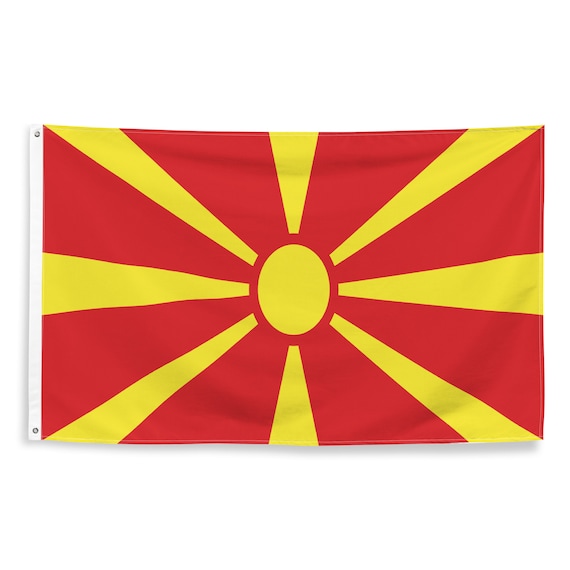 Bandiera Da Auto Macedoine - Gagliardetto Nations - Fanion Voiture - Neuf