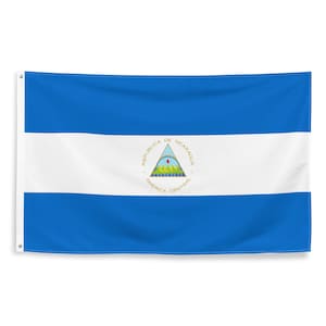 Nicaraguan National Flags Polyester with Iron Grommets 100% Nicaragua Flag