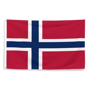 Norwegian National Flags Polyester with Iron Grommets 100% Norway Flag