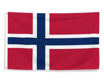 Norwegian National Flags Polyester with Iron Grommets 100% Norway Flag