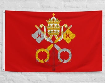 Papal State Banner Flag 100% polyester with 2 iron grommets Vatican City Papal Flags