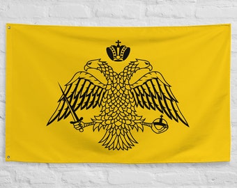 Yellow Byzantium Flag Banner: Polyester Home Decor