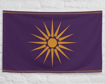 Ancient Macedon Flag: Kingdom of Macedonia Banner, Polyester with Grommets