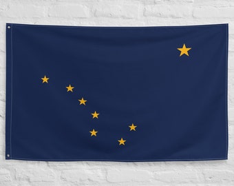 Alaska State Yard Flag USA-Made to Official State 1927 (One-Sided)