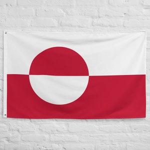 Greenland Flag 100% Polyester Design Representing Indigenous Greenlandic Culture and Heritage