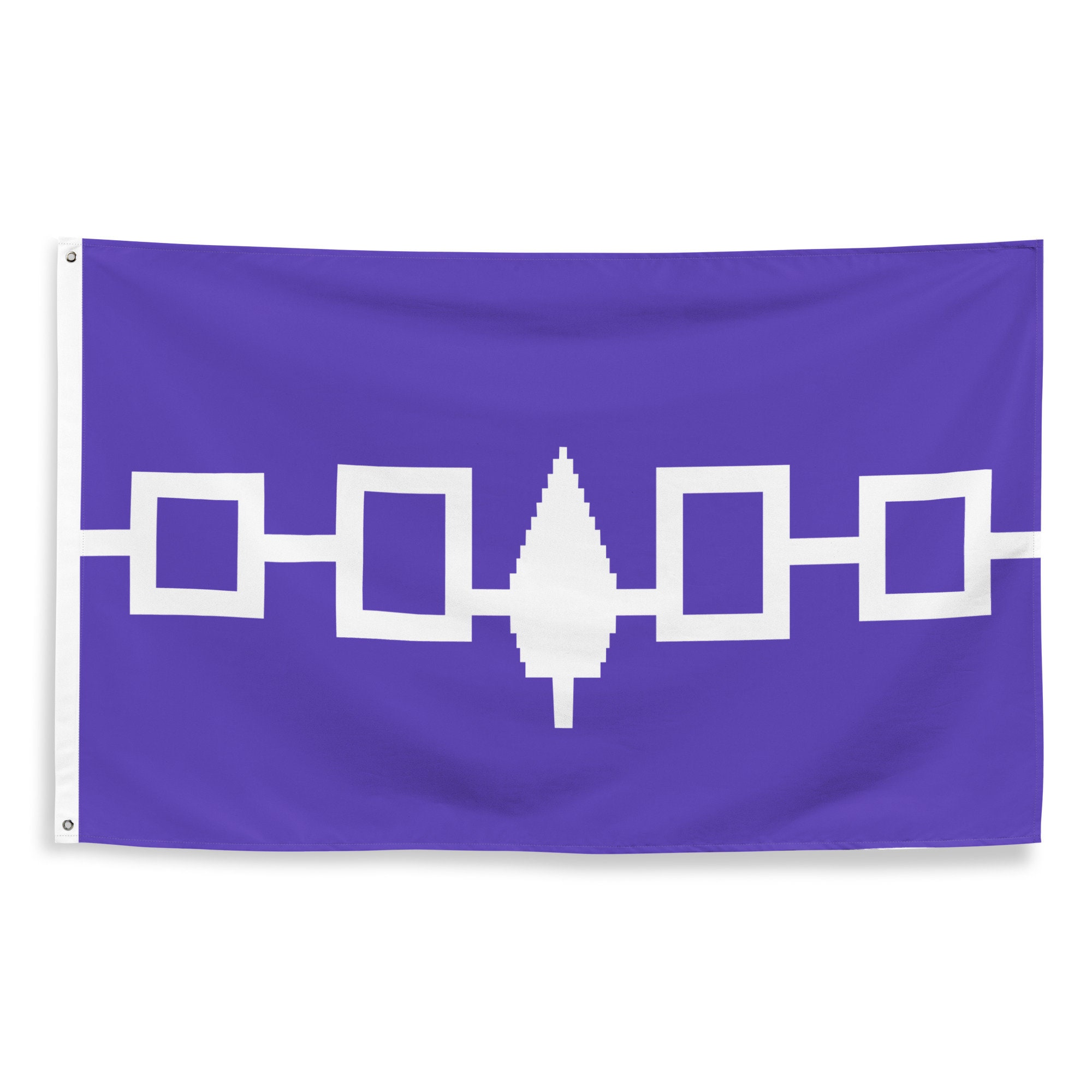 Iroquois Nation Flag Tote Bag - Native American Heritage Canvas Bag 16x16 Inches