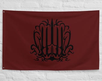 Flag of Angmar – Dark Northern Realm Fantasy Polyester Banner Angmar Flag (One-Sided)