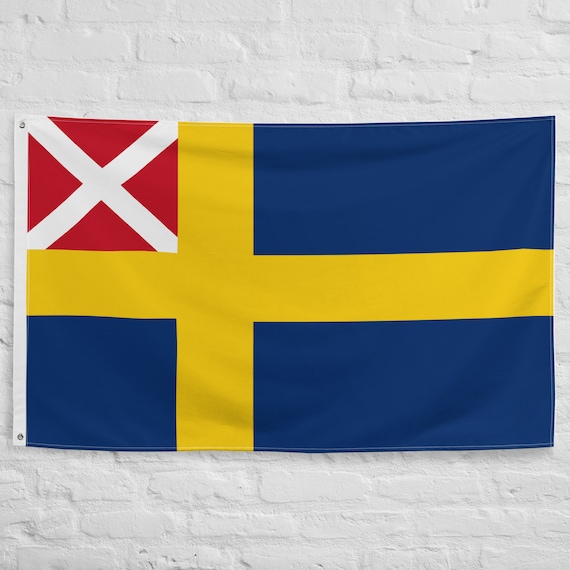スウェーデン・ノルウェー連合国旗（1818年～1844年）：ポリエステル製