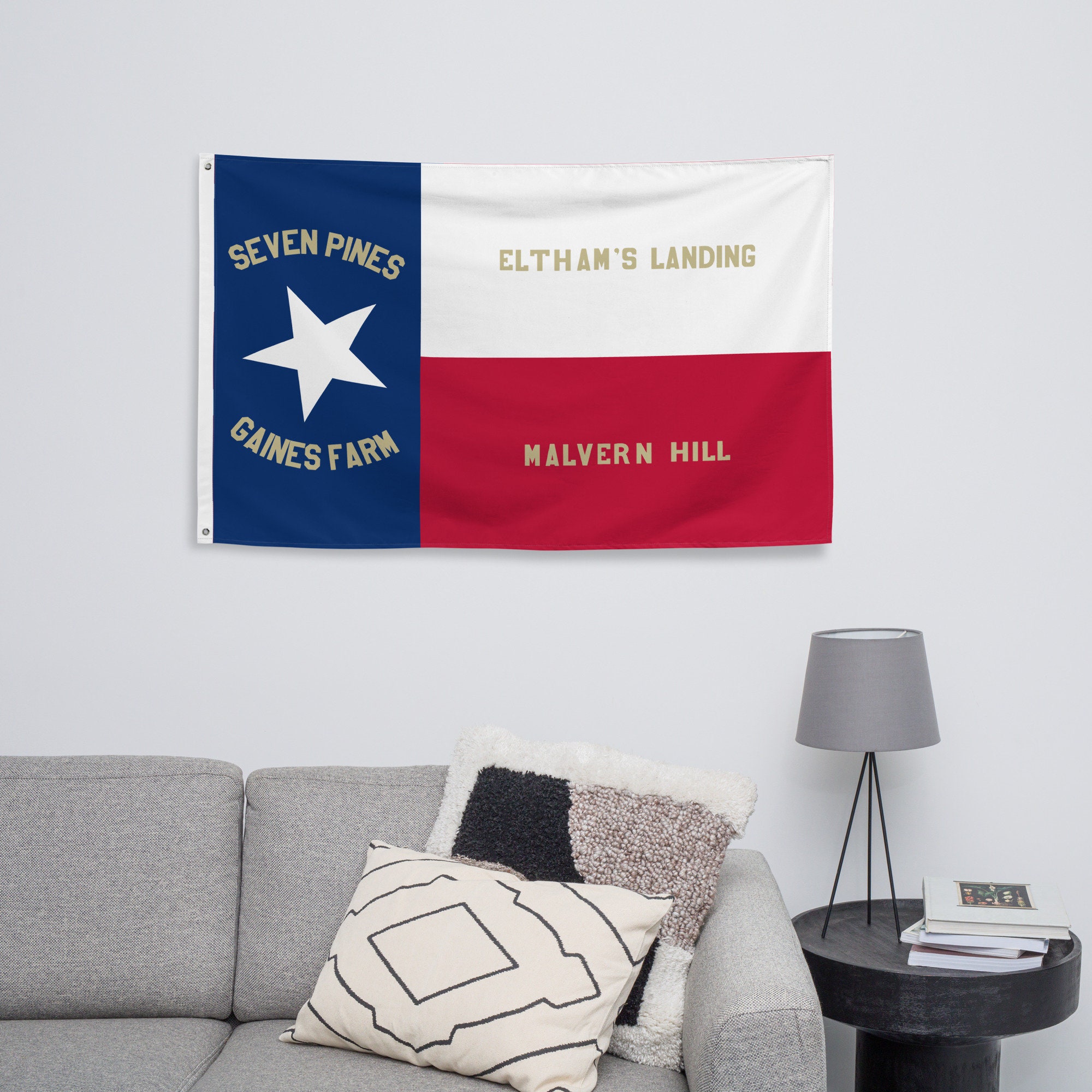 thumbnail image 2 of 1st Texas Infantry Regiment Hood's Brigade Flag - 3x5 Embroidered Cotton, Reenactment Ready 2 of 6