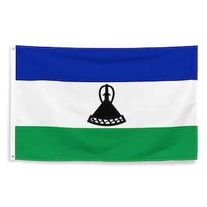 Mosotho National Flags Polyester with Iron Grommets 100% Lesotho Flag
