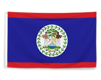Belizean National Flags Polyester met ijzeren grommets 100% Belize Vlag