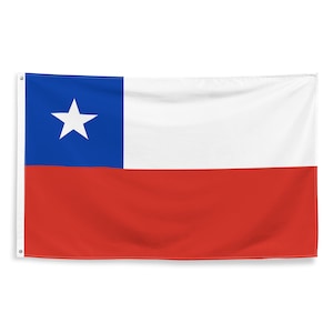 Chilean National Flags Polyester with Iron Grommets 100% Chile Flag