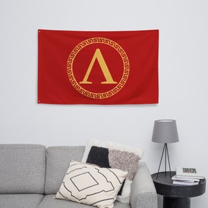 Sparta Ancient Spartan Banner Flag 100% polyester with 2 iron grommets Ancient Sparta Flags