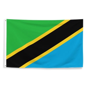 Tanzanian National Flags Polyester with Iron Grommets 100% Tanzania Flag