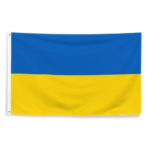 Ukrainian National Flags Polyester with Iron Grommets 100% Ukraine Flag