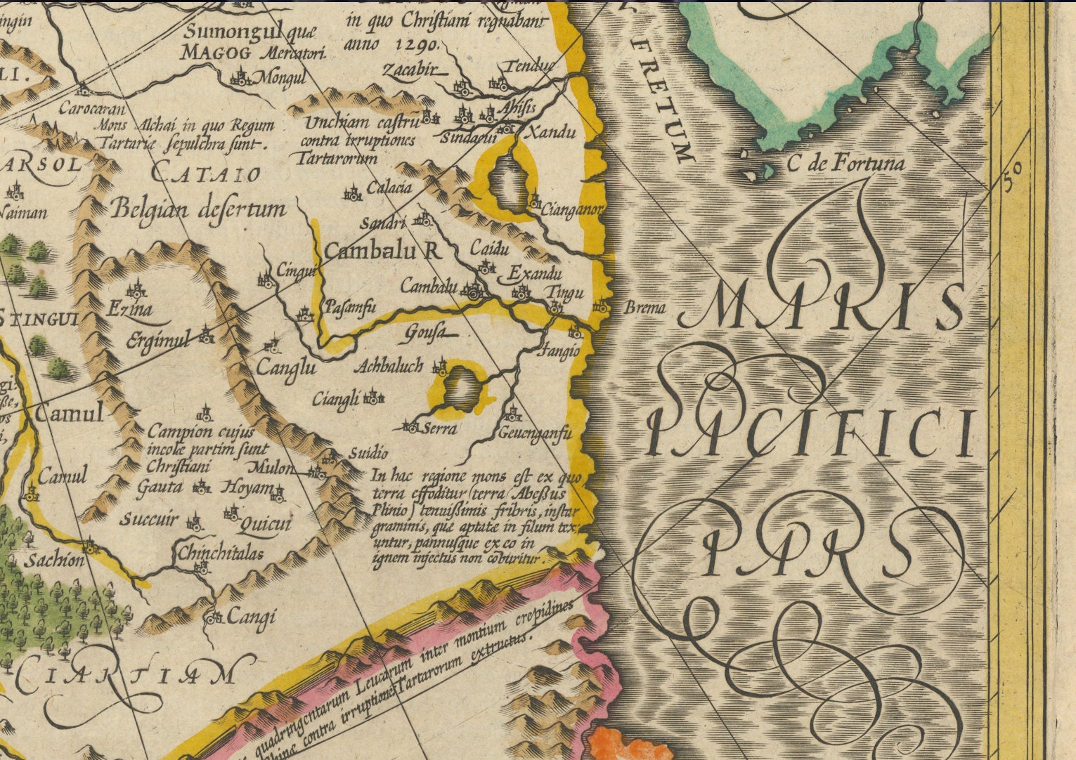 1606 Tartaria Map Print: Antique East Asia Wall Art - Etsy Australia