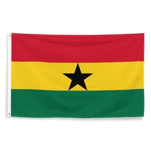 Ghanaian National Flags Polyester with Iron Grommets 100% Ghana Flag