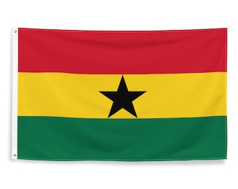 Ghanaian National Flags Polyester with Iron Grommets 100% Ghana Flag
