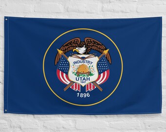 Utah State Yard Flag USA-Made to Official State 1913 2011 (One-Sided)
