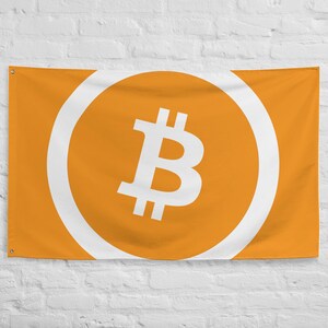 BTC Large Flag Bitcoin Flag indoor or outdoor Flag Flying flag banner 100% polyester with 2 iron grommets