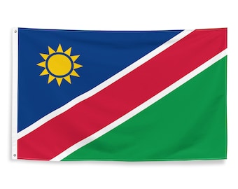 Namibian National Flags Polyester with Iron Grommets 100% Namibia Flag (One-Sided)