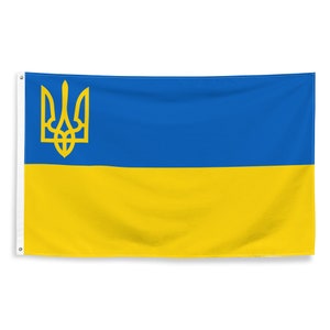 Ukrainian National Flags Polyester with Iron Grommets 100% Ukraine Flag