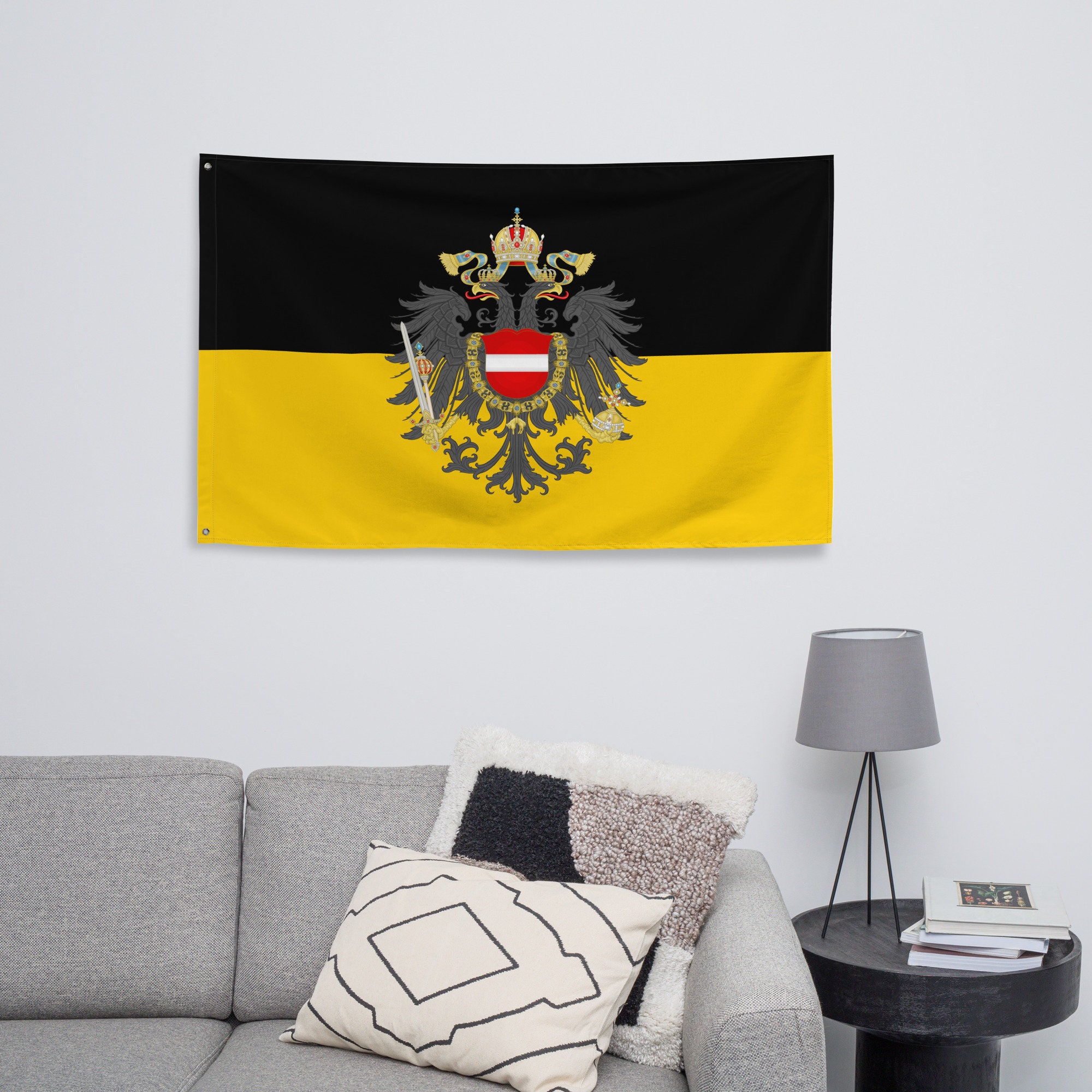 Aricona Bandiera Austria 90x150cm – austriaca – resistente alle intemperie - con occhielli in ottone - 100% poliestere - cuciture doppie robuste e colori vivaci – ideale per gli amanti delle bandiere