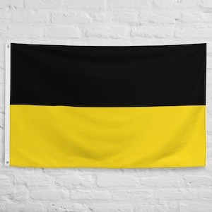 Drapeau de la monarchie des Habsbourg : bannière en polyester noir et or
