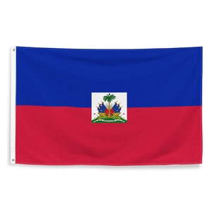 Bandeiras Nacionais do Haiti Poliéster com Ilhós de Ferro 100% Bandeira do Haiti
