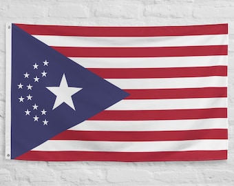 NUSA Flag: Indoor/Outdoor Cyberpunk 2077 New United States of America Banner
