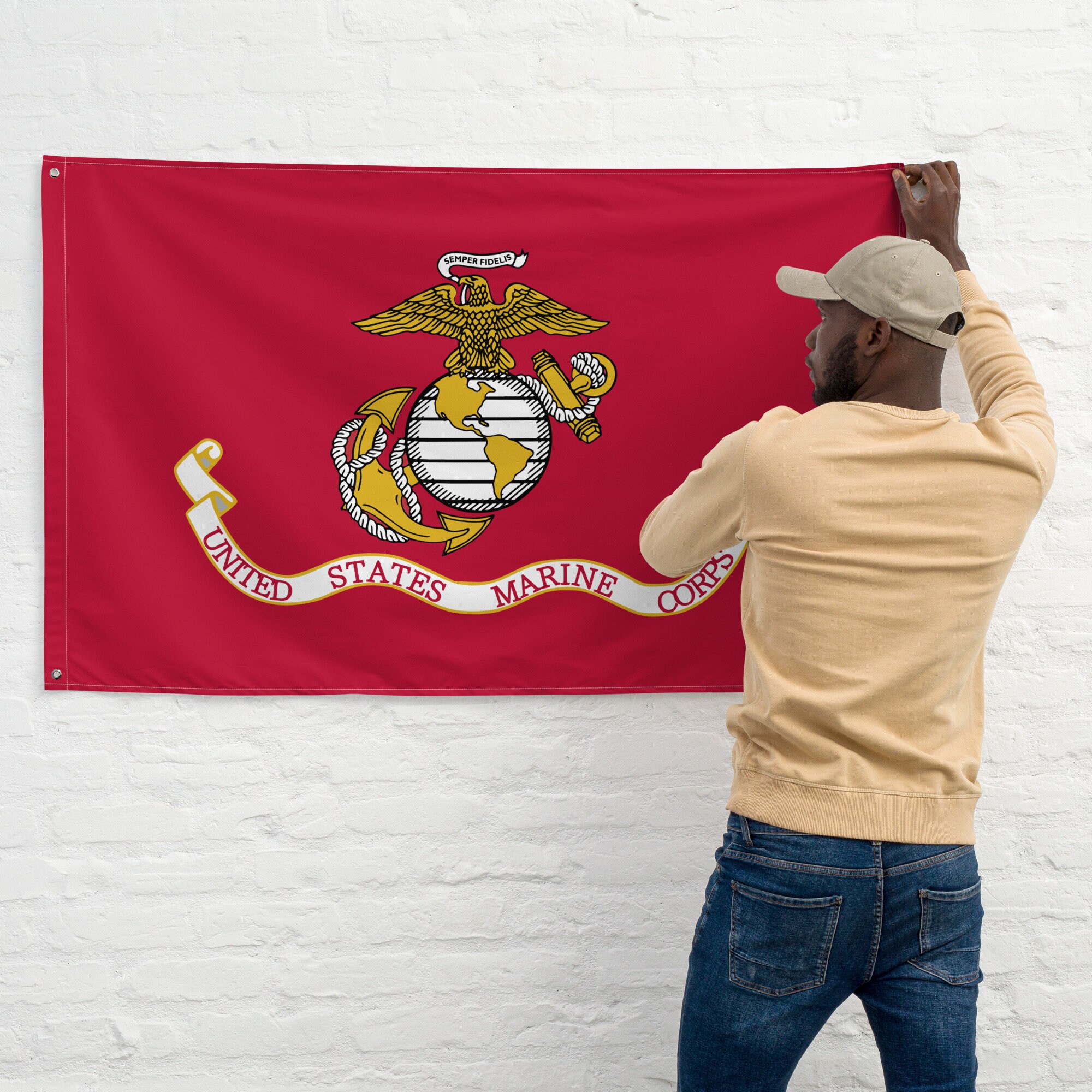 Bandiera Da Tavolo US Marine Corps 4x6 Pollici – Con Licenza Ufficiale – Eagle Emblems